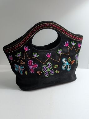 Vintage J. Reneé Black Suede Handbag